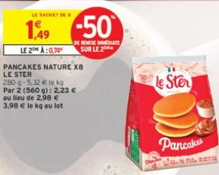 Pancakes nature x8 Le Ster