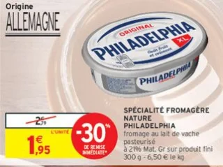 Spécialité fromagère nature Philadelphia