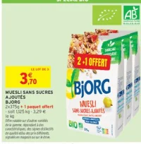 MUESLI SANS SUCRES AJOUTÉS BJORG