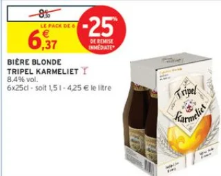 Bière blonde Tripel Karmeliet