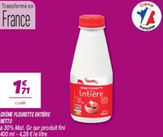 Crème fleurette entière