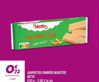 Gaufrettes fourrées noisettes