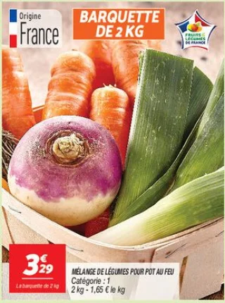 Mélange de légumes pour pot au feu 