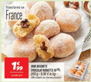 Mini beignets chocolat noisette x8 