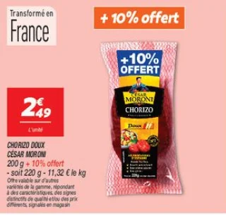 Chorizo doux 