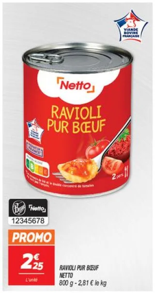Ravioli pur bœuf