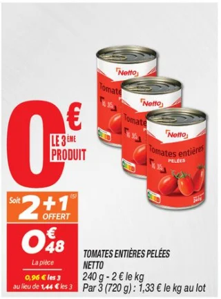 Tomates entières pelées