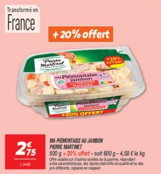 Ma piémontaise au jambon 