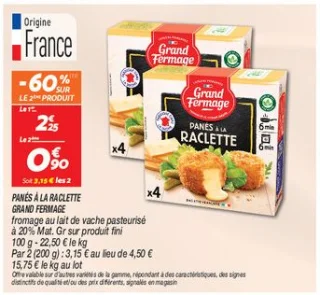 Panés à la raclette 