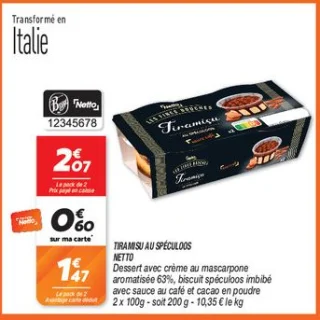 Tiramisu au spéculoos
