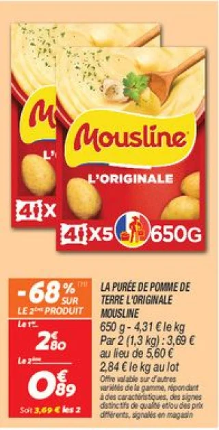 La purée de pomme de terre l'originale