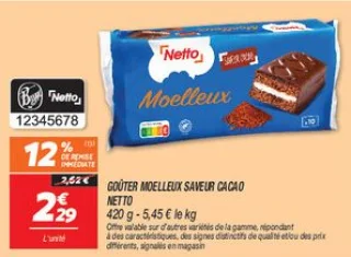 Goûter moelleux saveur cacao