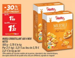Muesli croustillant  aux 4 noix