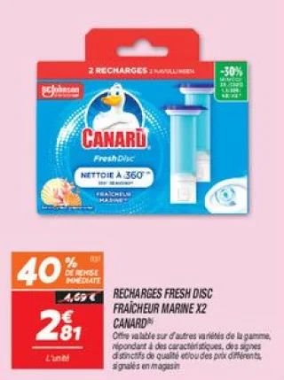 Recharges fresh disc fraîcheur marine x2