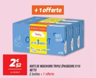 Boite de mouchoirs triple épaisseurs x110