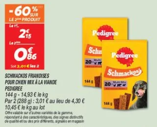Schmackos friandises pour chien  mix à la viande