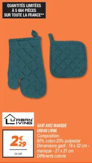 Gant avec manique Urban Living