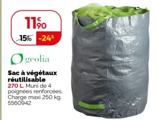 Sac à végétaux réutilisable