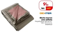 Bâche marron avec œillets