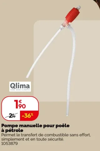 Pompe manuelle pour poêle à pétrole Qlima