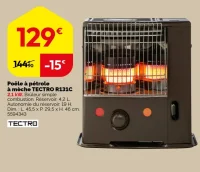 Poêle à pétrole à mèche TECTRO R131C