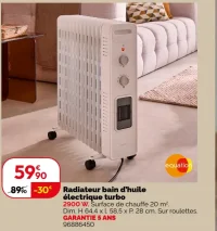 Radiateur bain d'huile électrique turbo Equation