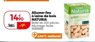 Allume-feu à laine de bois NATURIA