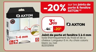 Joint de porte et fenêtre 1 à 4 mm AXTON