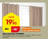 Rideau thermique CHAMBRAY