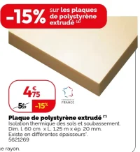 Plaque de polystyrène extrudé
