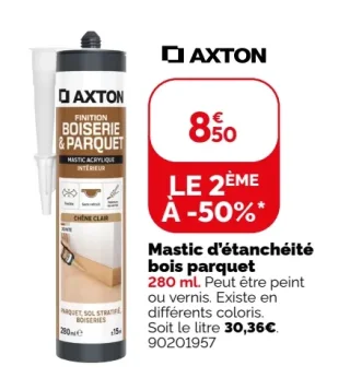 Mastic d'étanchéité bois parquet AXTON