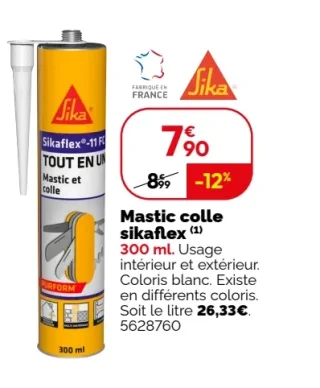 Mastic colle sikaflex Sika