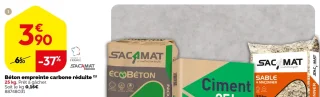 Béton empreinte carbone réduite Écobéton Sacamat