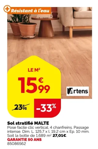 Sol stratifié MALTE Artens