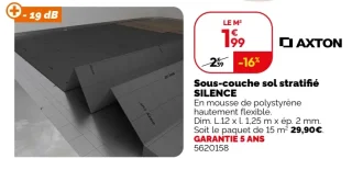 Sous-couche sol stratifié SILENCE AXTON