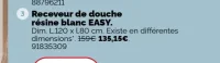 Receveur de douche résine blanc EASY