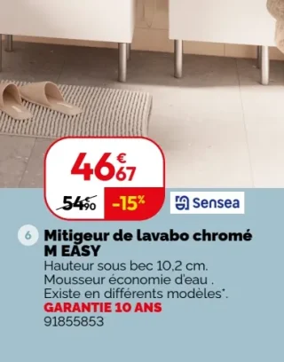 Mitigeur de lavabo chromé M EASY