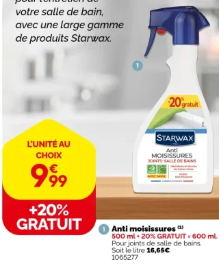 Nettoyants salle de bain Starwax Anti moisissures