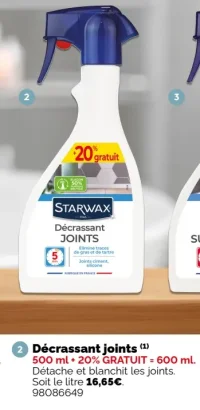 Nettoyants salle de bain Starwax décrassant joints