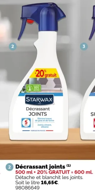 Nettoyants salle de bain Starwax décrassant joints