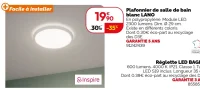 Plafonnier de salle de bain blanc LANO Inspire