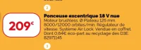 Ponceuse excentrique 18 V nue DeWalt