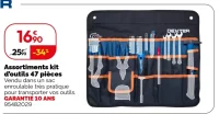 Assortiments kit d'outils 47 pièces Dexter