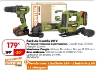 Pack de 3 outils 20 V Es2ential