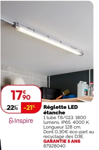Réglette LED étanche Inspire