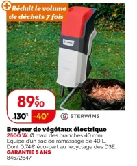 Broyeur de végétaux électrique Sterwins