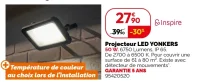 Projecteur LED YONKERS Inspire
