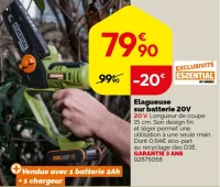 Elagueuse sur batterie 20V Esential