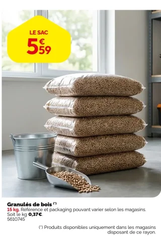 Granulés de bois 15 kg