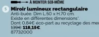 Miroir lumineux rectangulaire EASY Sensea